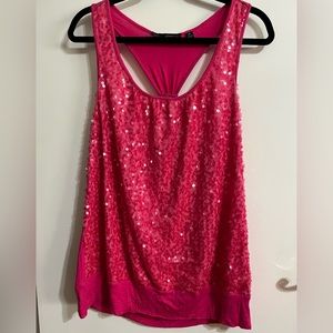 3X Pink sequin tank top